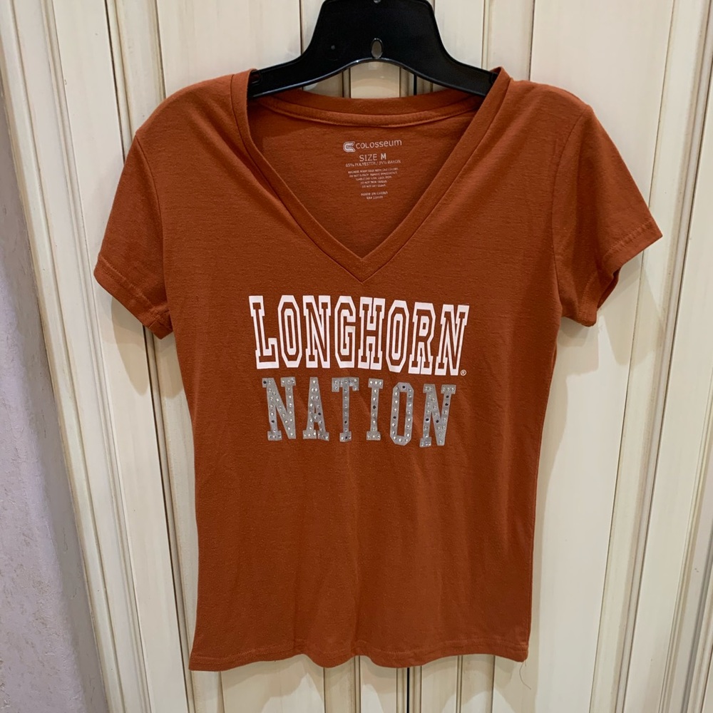 Medium UT Longhorn Burnt Orange Nation V-Neck